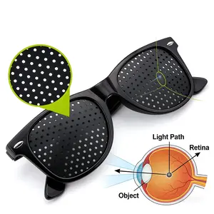 Anti-myopia Astigmatism Glasses With HolesVisionCorrection Fatigue Pin Hole Glasses For MenWomenEyesight Improvement Natura pinhole eye unisex vision correction black men lightweight eyewear vintage sunglass eyestrain anti-eye strain