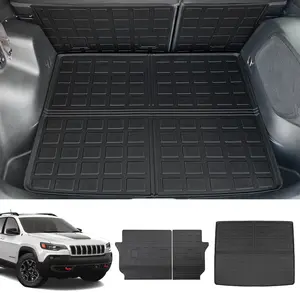 Trunk Mat Compatible with 2019-2023 Jeep Cherokee TPE Backrest Mat Liner Replacement for 2019-2023 Jeep Cherokee Accessories(Trunk+Backrest Mat)