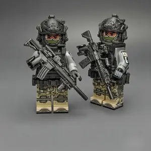 German KSK Delta Force Special Forces Building Blocks Set - Collectible Men's Assembly Model with Detailed Weapons for Military Fans 1.6in Tall Minifigures