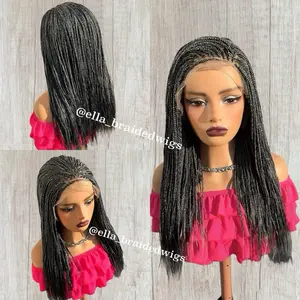 Front Lace 20inches Salt & Pepper Color Micro Braids #44