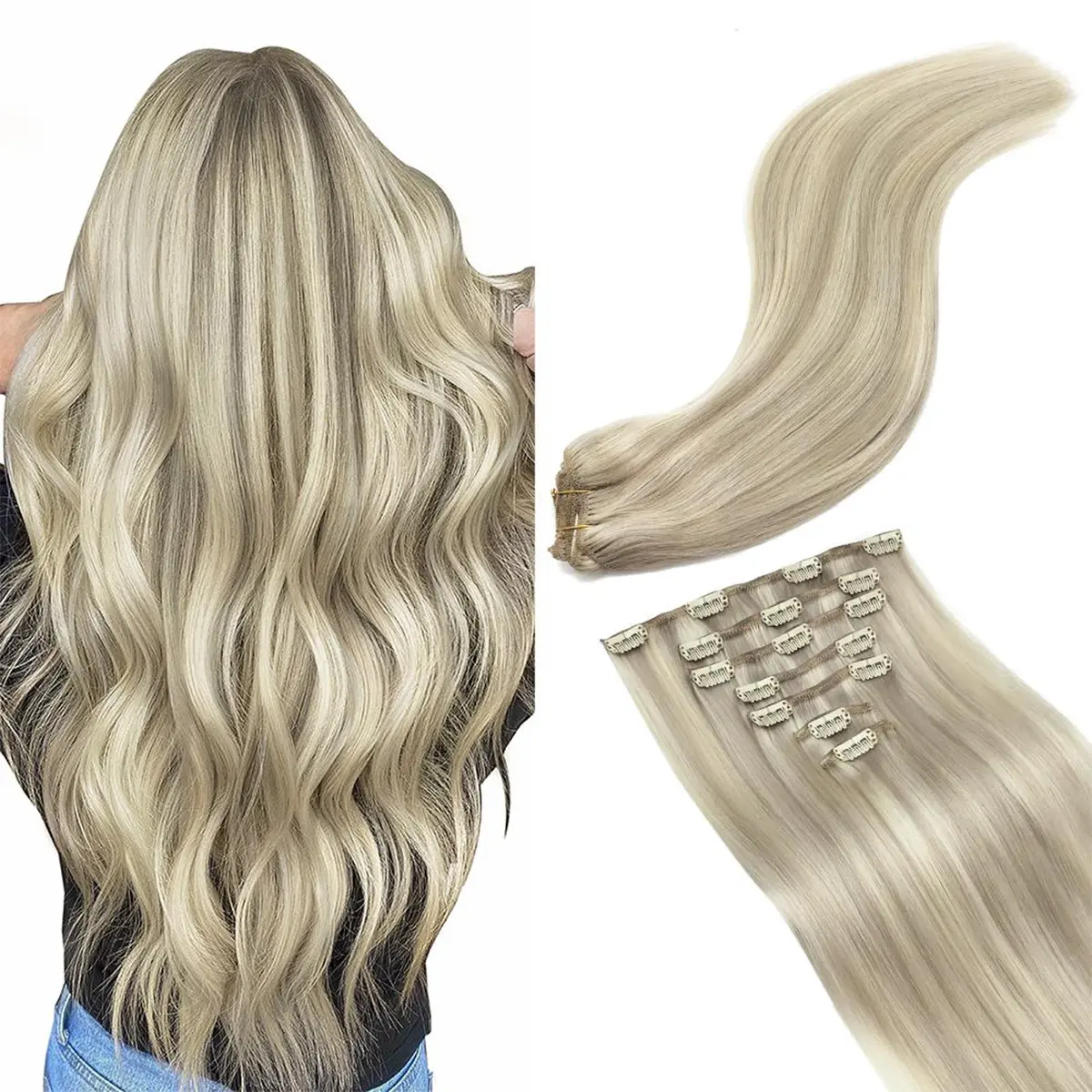 P17A/60A Ash Blonde Highlighted Platinum Blonde