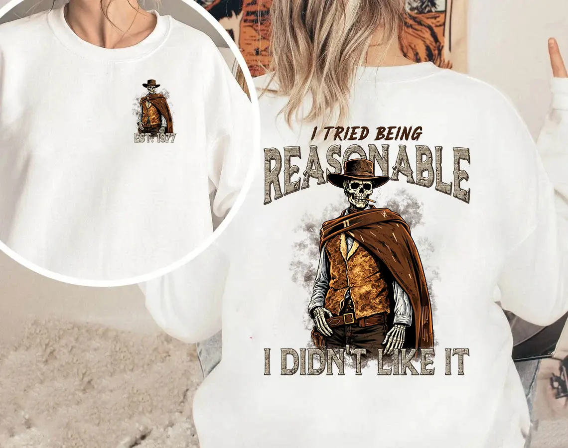 Generation X Custom Shirt, Personalized 1965-1980 I Tried Being Reasonable, I Didn’t Like It Gen X T-Shirt, Western Cowboy Style Vintage Tee, Full Size, Full Color For Men And Women