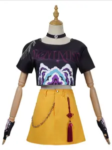 Mira Cosplay K-Pop Cosplay Costume 2026 Uniform Geometric Slim Women Girls Halloween Carnival Party Role Playing Outfits for Adult