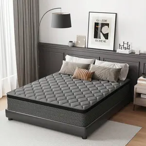 14 Inch Memory Foam Innerspring Hybrid Mattress - Bed in a Box with Medium Euro Top, Cooling Technology, Edge Support - Available in King, Queen, Full, Twin Sizes