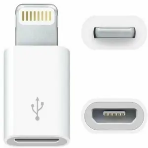 Sgelectronix 4 Pack Micro USB to 8Pin iPhone Cable Adapter for Android to iPhone iPads Converter White 23.5mm x 10mm x 5.8mm Compact Design