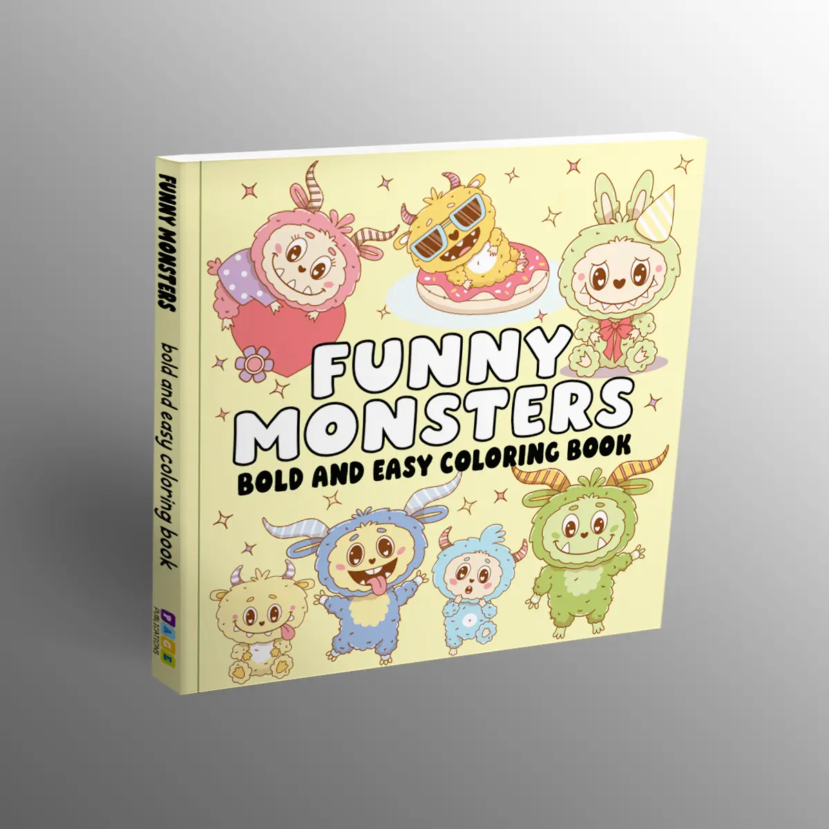Funny Monsters Coloring Book, Bold & Easy Designs, Fun Gifts for Teens & Seniors, Whimsical Art Supplies for Stress Relief