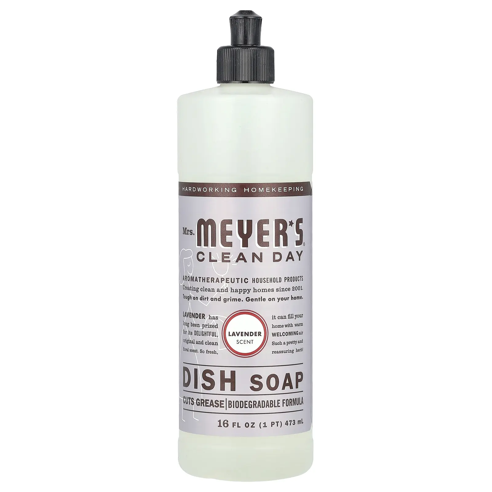 Mrs. Meyers Clean Day Dish Soap, Lavender, 16 fl oz (473 ml)