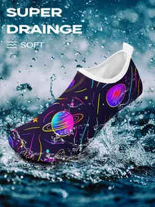 Unisex Random Print Water Shoes, Casual Quick-dry Aqua Shoes for Women & Men, Barefoot Beach Aqua Socks Swim Shoes for Beach Yoga Pool Camping