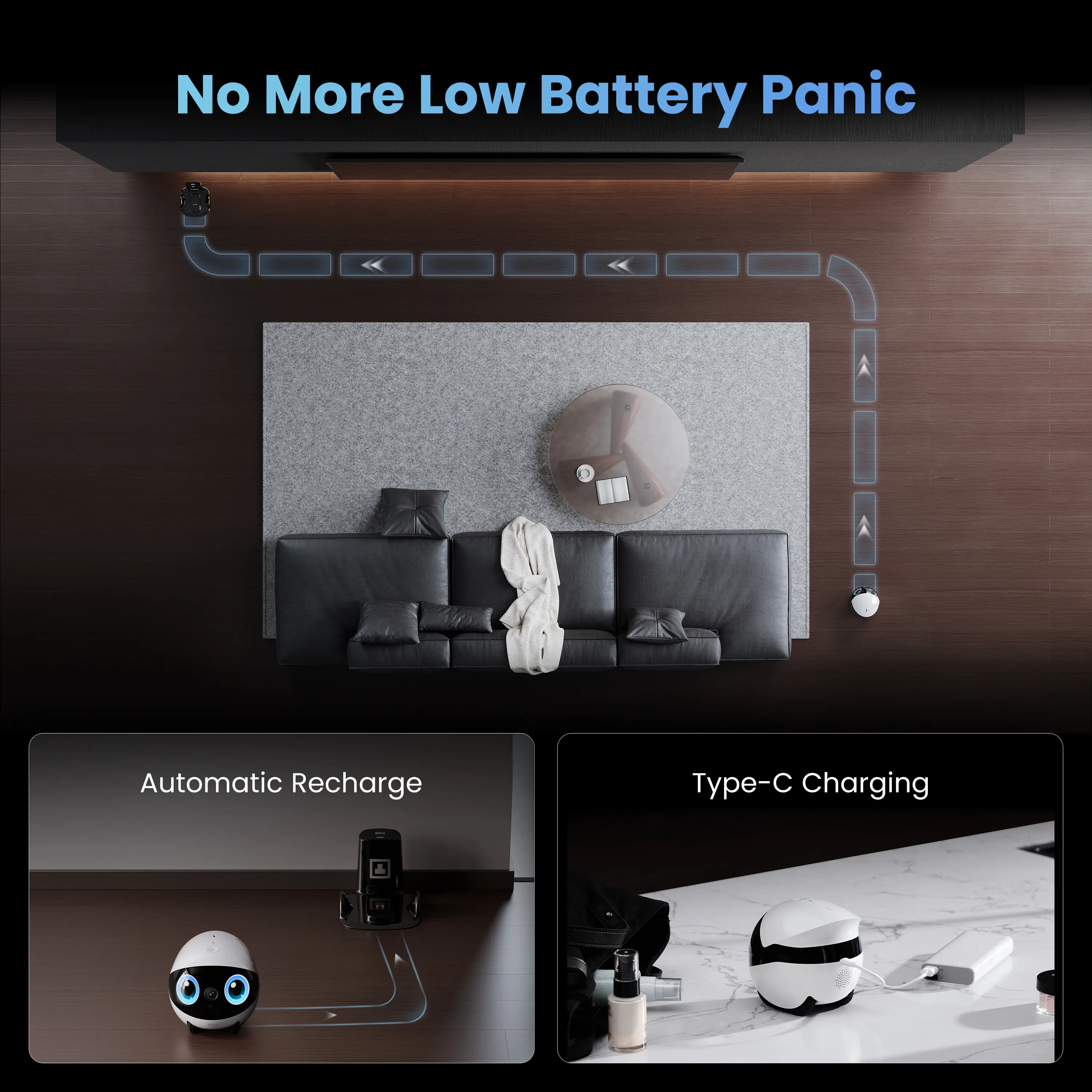 EBO Air2 Plus Smart Home Robot: AI Companion with 3K Camera, Auto ...