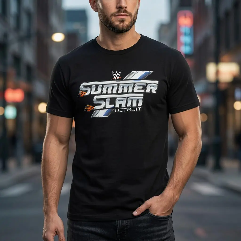 Men's Black SummerSlam T shrit