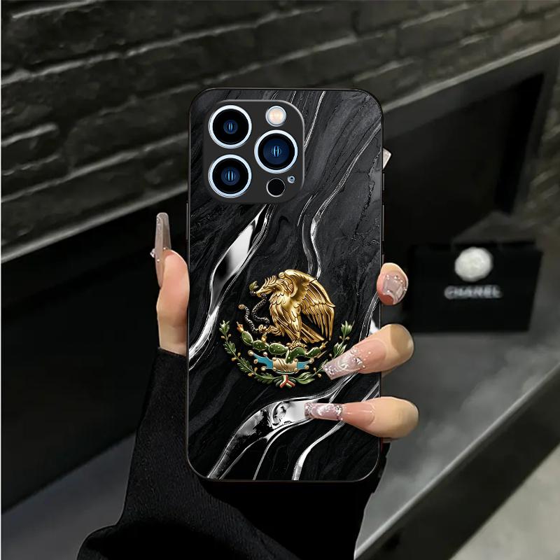 Suitable for [iPhone 14 Pro Max] high-end phone case🥰,Gold Marble Eagle,Golden Stone Texture Eagle Pattern Cover Shockproof Protective Durable Simple Daily Case For Everyone 952