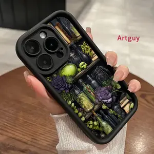 Case for iPhone 16 Pro Max 15 Plus 16E 14 13 12 11 XS XR Botanical Alchemy Advanced fashion gift Pocket-Friendly Shockproof Silicone Protective Softcase