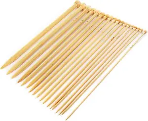 36 PCS Bamboo Knitting Needles Set (18 Sizes From 2.0mm to 10.0mm)