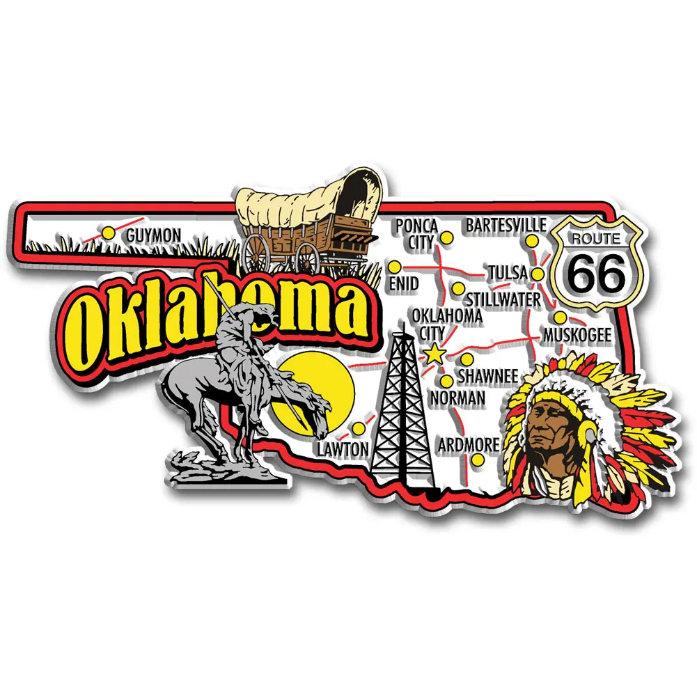Oklahoma Jumbo State Magnet by Classic Magnets