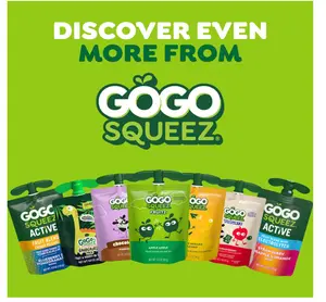 GoGo squeeZ Fruit & veggieZ Applesauce and Puree Variety Pack, Jurassic Pear, Roarrrr Berry & Prehistoric Peach, 3.2 oz (Pack of 20), Unsweetened Snacks for Kids, BPA Free Pouches