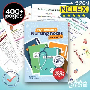 Ultimate Nursing Success Bundle: 400+ Page Handwritten Notes by an RN -  Designed to Help You Ace Nursing School