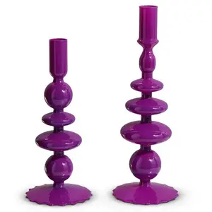 10.25" Purple CANDLE STICKS