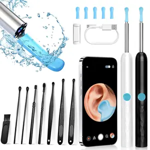 1pc Ear wax Removal Tool, USB-C Charging Port, 6 LED Lights, 360° Field of View, Ergonomic Design, Suitable for All Family Members, Safe and Effective Ear Cleaning, Ear Cleaner, Modern Aesthetics, Durable Construction, Earwax Removal Tool