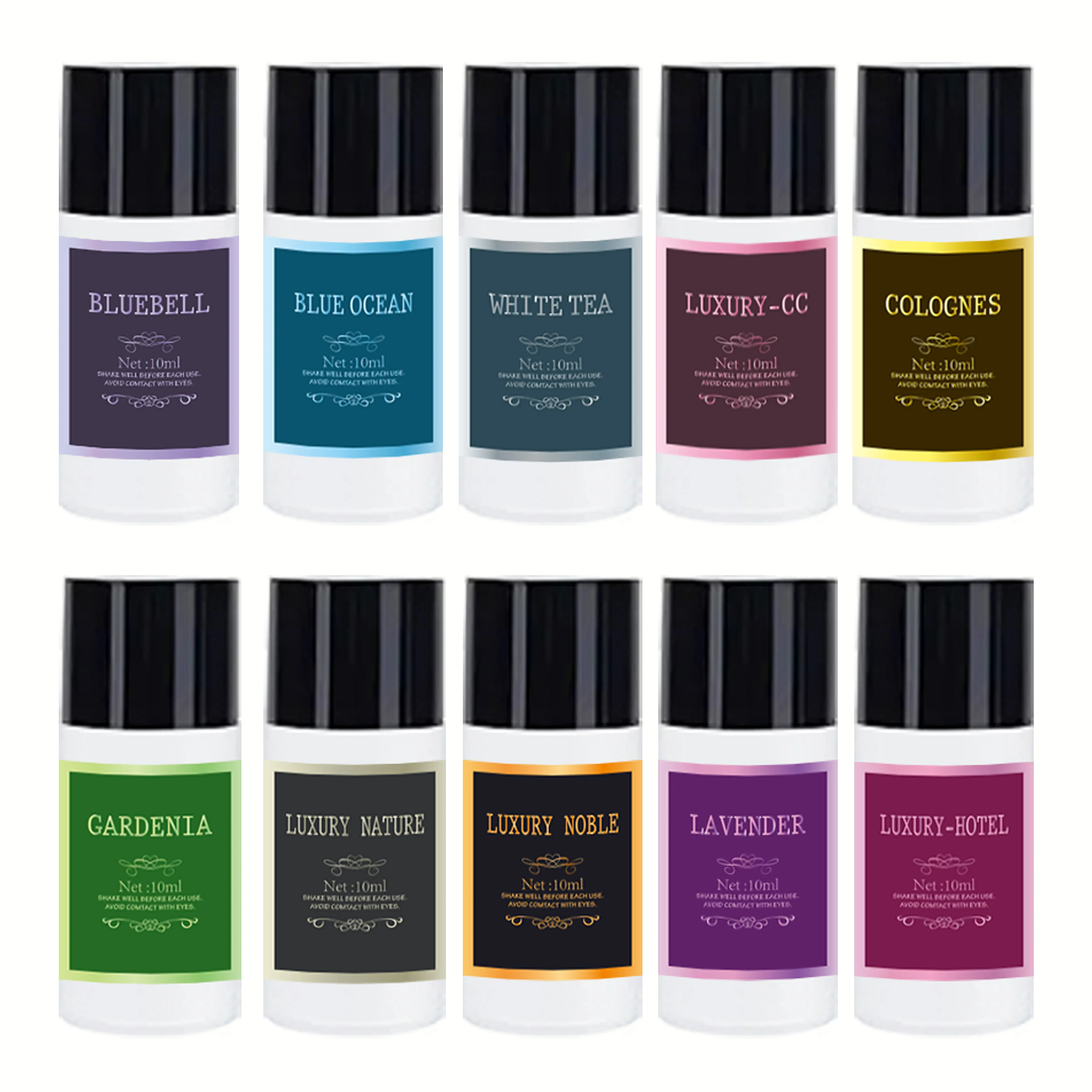 10PCS Car Air Freshener Essential Oil Refill - Long-lasting Scented Perfume For Home Fragrance,Car Aroma Dffuser,Luxury Gift for Comfortable Driving