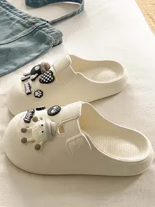 Chic Pearl & Chain Platform Clogs - Luxe Aesthetic, Height Boost, DIY Charms, Trendy Summer Shoes!