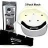 3 Pack Black Stankeez Hat Liners. Patented hat protector that is REUSABLE, HAND-WASHABLE AND INTERCHANGEABLE.