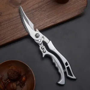 Stainless Steel Kitchen Scissors, Kitchen Shears, Multifunctional Chicken Bone Cutter, Household Modern Lightweight Home Kitchen Cutting Scissors for Meat, Vegetable, Fish, Food, Home Kitchen Cutting Utensils, Kitchenware