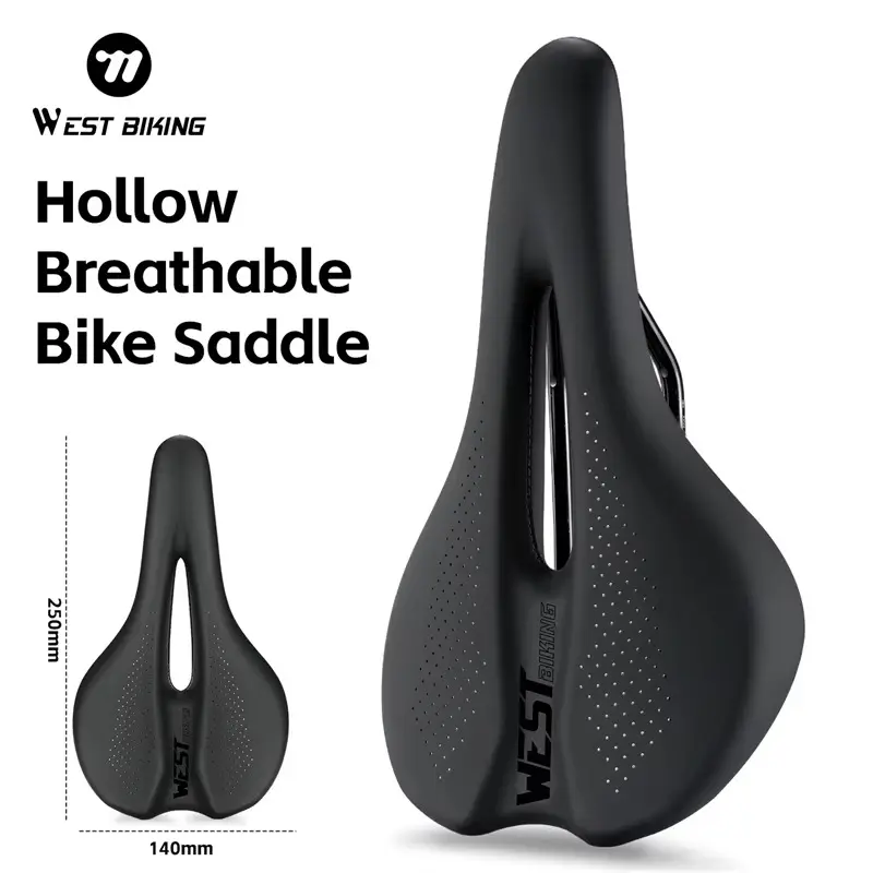Hollow Breathable Bicycle Saddle Comfortable Lightweight Bike Saddle Cushion Dustproof Cycling Saddle Bike Seat Bike Accessories Bicycle Parts Outdoor Sports Gear