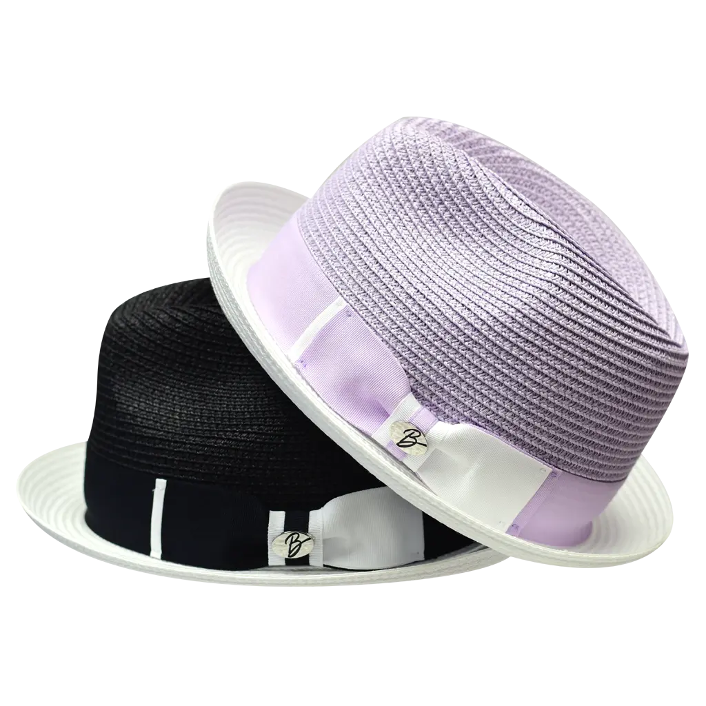 Enzo Collection Straw Stingy Brim Fedora Hat