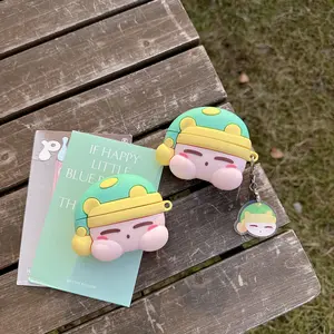 1 piece of sleep cap with a Kabi shaped headphone protective case, a durable silicone headphone case that is resistant to drops, and an Apple wireless Bluetooth headphone case, suitable for AirPods 1/2/3/4/pro/pro2/pro3, Earbuds Headphones Protection