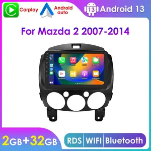 Hizpo 9 inch Stereo For Mazda 2 2007 - 2014 Car Radio Screen Multimedia Video Player GPS 2din Autoradio Navigation RDS