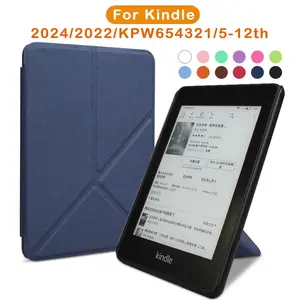 Foldable Stand Case for Kindle 2024 2022 2021 Paperwhite Colorsoft 1 2 3 5 6 10th 11th 12th Generation 6 6.8 7 Inch Pouch Cover