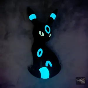 Mayans Laser Treasure Glow in The Dark Shinny-Umbreon - Wood Wall Decor