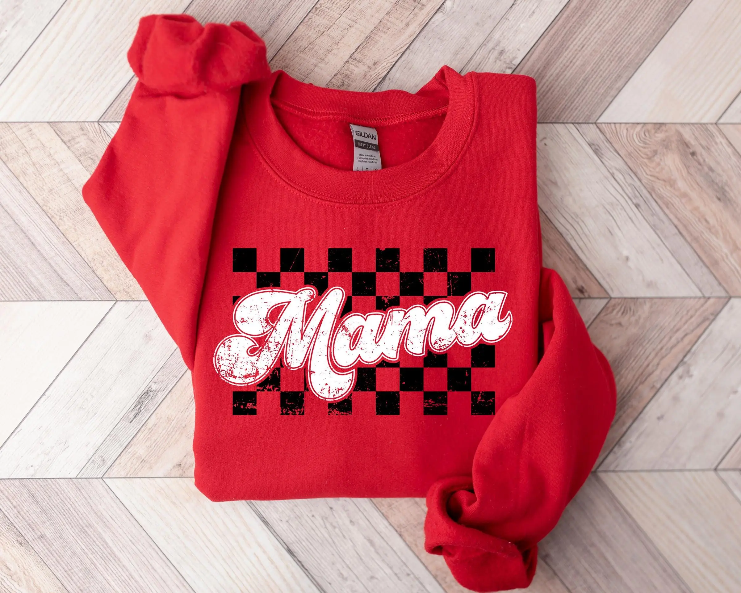 Checkered Retro Mama Sweatshirt, Varsity Mom Crewneck ,Mother's Day Gifts, Retro Shirt, Retro Mama Shirt, Mother’s Day Gifts, Mom Sweatshirt