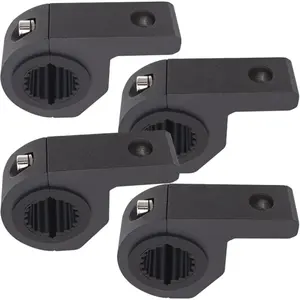 4Pcs Aluminum Motorcycle Mounting Bracket Tube Clamp Kit 0.75" 1" 1.25" for Bullbar Roof Rack Roll Cage Fit Trucks Car ATV