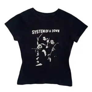 Vintage System Of A Down Gothic Baby Tee, Streetwear, Vintage 90s System Of Down Baby Tee, 2000s Style, Y2K Clothes Aesthetic Women Grunge Baby Tee, Goth Women's Cropped, Downtown Girl Baby Tee, Gift For Her, Outfits