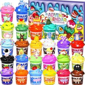 Slime Advent Calendar 2025 for Grils, Christmas Countdown Calendar for Kids, 24 Days of Xmas Count Down Calendar for Girls and Boys