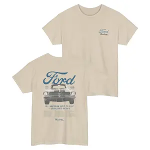 Vintage Mustang Built To Last Cotton Short Sleeve T-Shirt, Vintage Classic Truck Tee For Car Enthusiasts, Daily Wear Retro Streetwear, Tee For Ford Lovers
