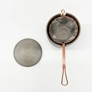 Handmade Copper Strainer and Ceramic Set