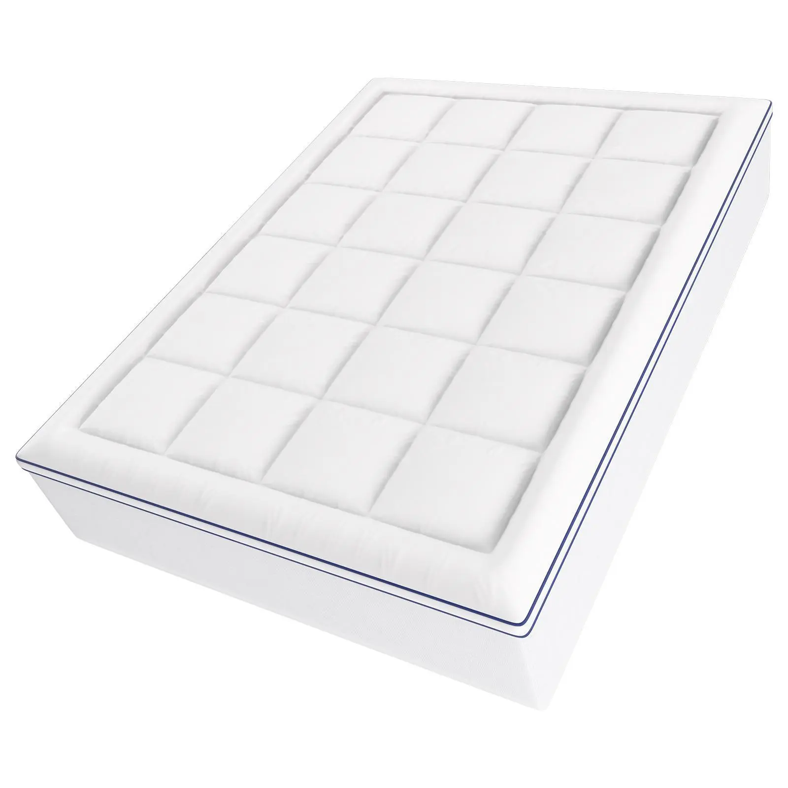 【SummerFinds】VEVOR Mattress Topper, Queen Size, 4 in Thick Memory Foam with Fiber Fill, Detachable & Washable, Ergonomic Pressure Relief, Cooling & Breathable Mattress Toppers for Hot Sleepers, Cooling Mattress Topper
