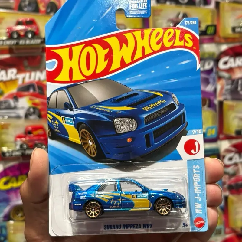 Hw Blue Subaru impreza wrx Diecast car 1:64 scale