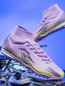 Men's Soccer Shoes TF Studs Outdoor Sports Sneakers, Durable Anti-Slip Ankle Protection, All-Season Wearable Football Boots (multiple Colors)