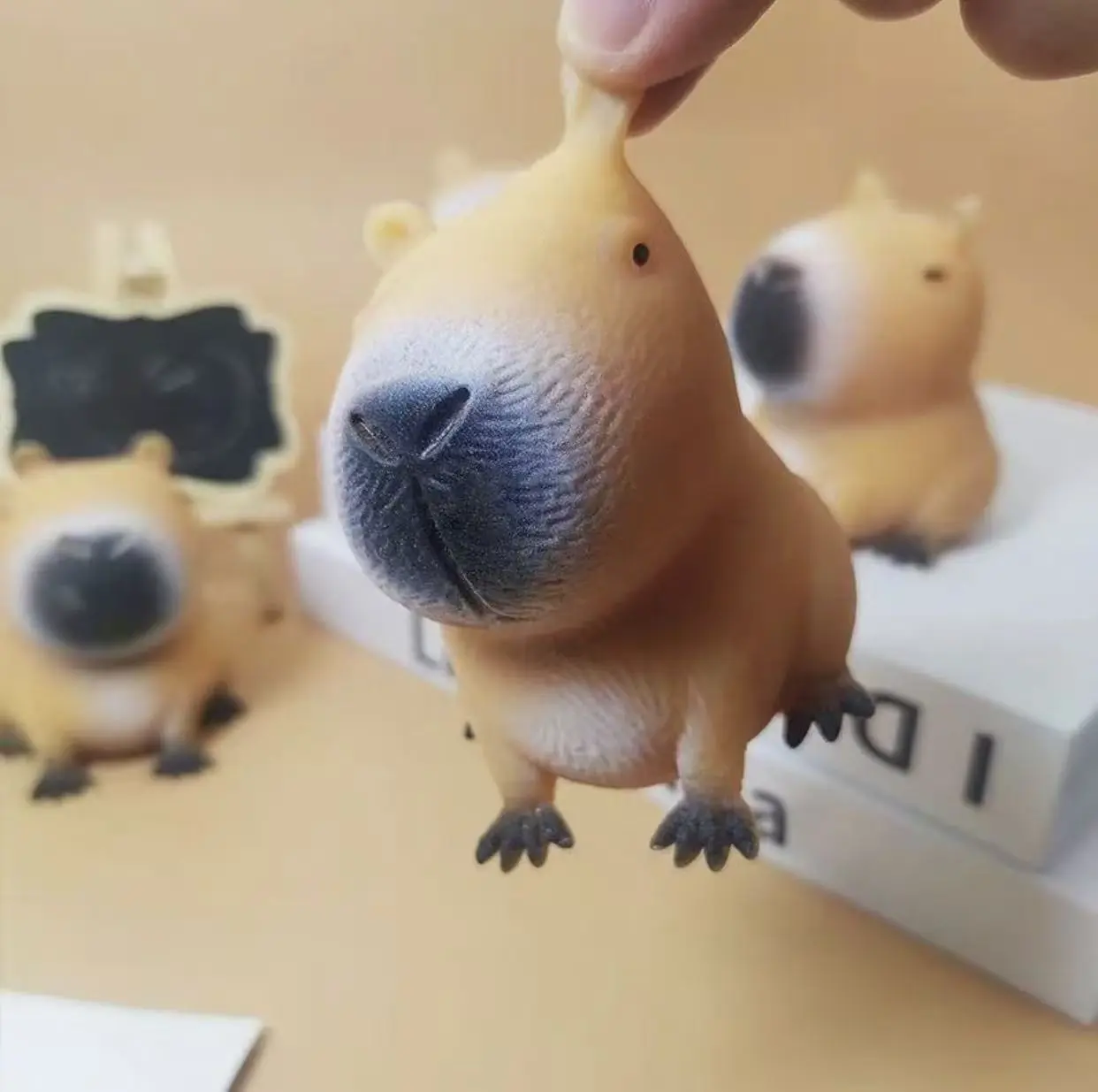 Chubby Capybara Squeeze Toy, Soft Sensory Fidget Toy, Cute Simulated Capybara Stress Relief Toy for Kids and Adults