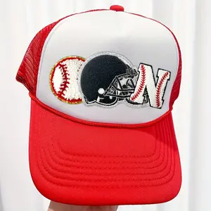 6Pcs Rugby Element Chenille Iron-on Embroidered Patch Football Helmet Fashion Uniform Backpack Vintage Decoration Clothes Jeans Jacket DIY Accessories