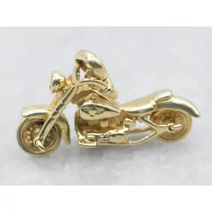 Vintage Gold Motorcycle Charm