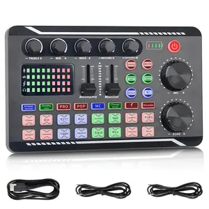 Live Sound Card, Audio Mixer and Audio Interface with Voice Changer, USB Audio Mixer - Studio Equipment for Streaming/Podcasting/Gaming