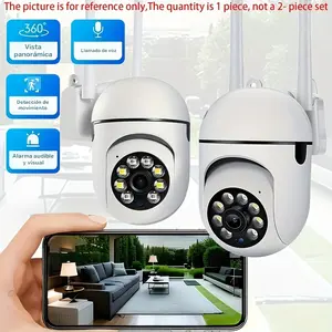 Light Bulb Color Night Vision Security Camera–Wireless Indoor/Outdoor Smart Camera with Two-Way Audio,Pan-Tilt-Zoom Function,Wi-Fi Home Security Cam with Pet Motion Tracking,360° Indoor Camera,Ideal for Home Use—A Perfect Gift for Christmas & Thanksgiving