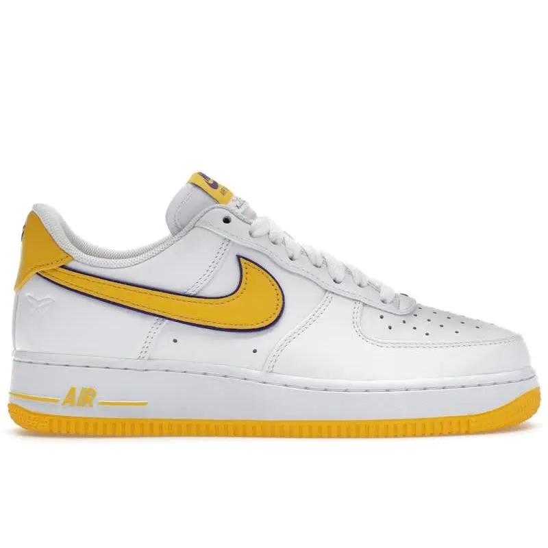 Nike Air Force 1 Low Retro QS Kobe Bryant Lakers Home Men's Sneakers | Limited Quickstrike Edition Inspired by Kobe Bryant and Lakers Heritage | Classic AF1 Low Design with Premium Details | Iconic Basketball Lifestyle Shoes for Collectors / Streetwear