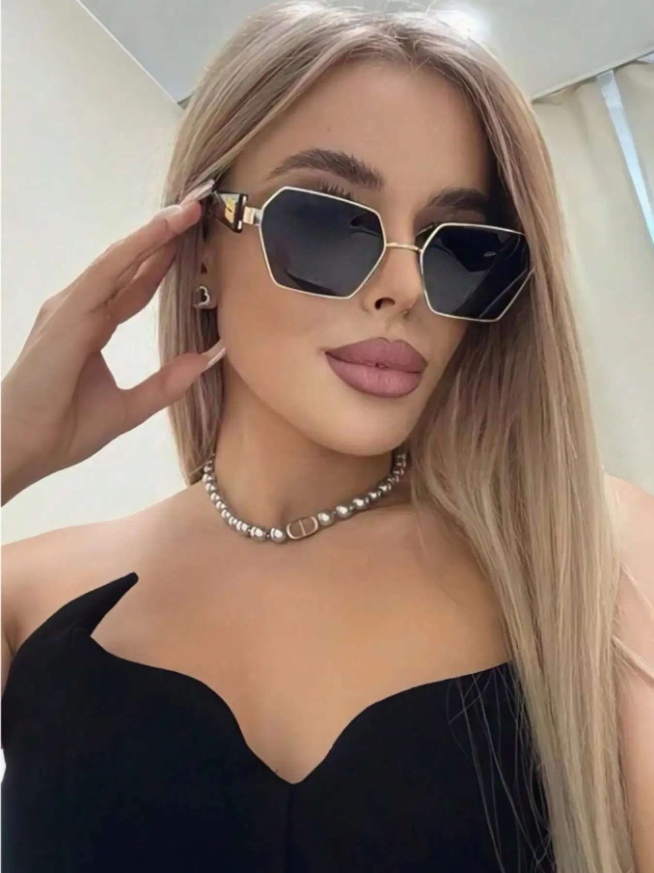 Geometric Metal Frame Fashion Glasses, Decorative Lens, Unisex, Perfect for Daily Wear, Beach, Travel, Street Photography, Trendy Eyewear, Casual Stylish Glasses, Trending Glasses