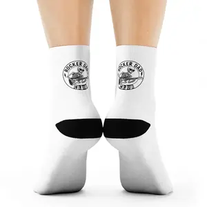Men's Rocker Dad Core Mid-Calf Socks - Vintage Guitar Logo Cotton, Ankle-Mid-Calf, Comfortable, Fast-Drying Dadcore Socks, Ankle Mid-Calf Socks, Dadcore Mid-Calf Socks