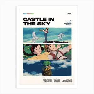Castle In The Sky - Studio Ghibli Japanaese Anime Movie Art Poster - Posters